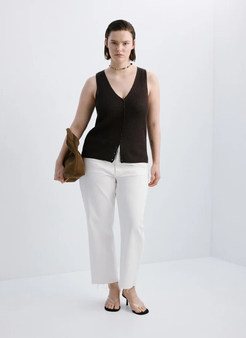 MANGO  Openwork knitted waistcoat for Women | Best Price UAE