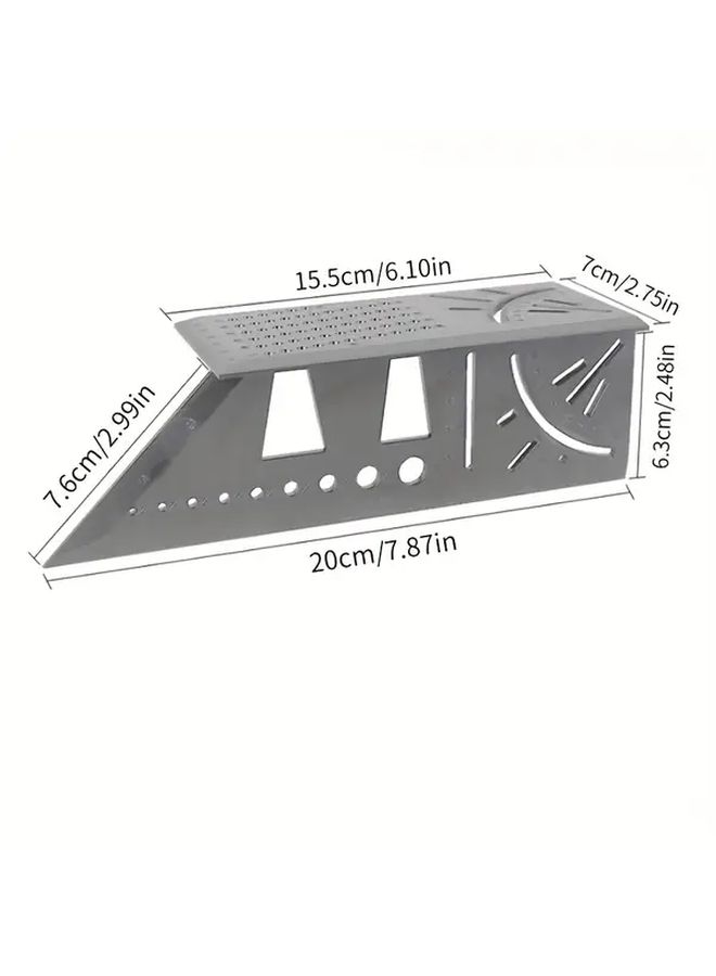 Blue 3D Mitre Angle Measuring Gauge Precision Woodworking Square Ruler - Image 3