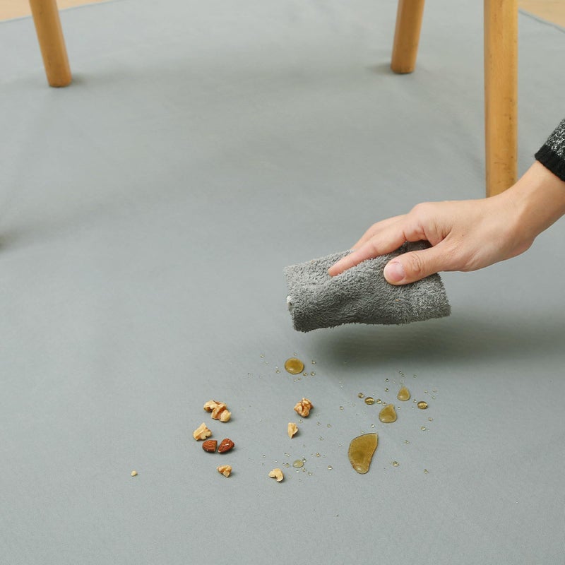 CLCROBD Splat Mat for Under High Chair/Arts/Crafts by CLCROBD, 51" Baby Anti-Slip Food Splash and Spill Mat for Eating Mess, Waterproof Floor Protector and Table Cloth (Gray) - Image 3