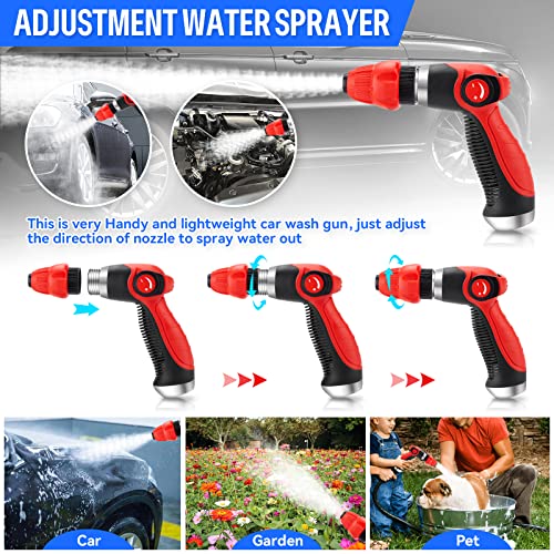 Mypin Car Wash Foam Gun/Hose Sprayer, 16 IN 1 Cannon, Adjustable with 2.5-6 Ratio Dial Foam Blaster, 1L Bottle, Nozzles, Mitten, 1/2” Quick Connector for Garden Hose, for Car/Garden Cleaning - Image 4