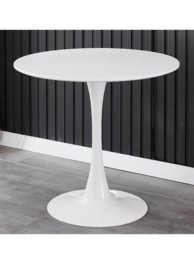 Taimi Style Dining Table is Perfect for a Home Dining Room or café. It has a Round top and Seats up to Four People White 80x80x73Cm - Image 4