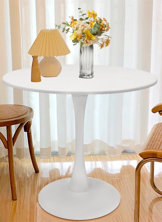 Taimi Style Dining Table is Perfect for a Home Dining Room or café. It has a Round top and Seats up to Four People White 80x80x73Cm - Image 2