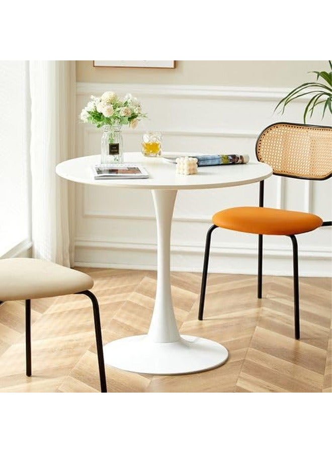 Taimi Style Dining Table is Perfect for a Home Dining Room or café. It has a Round top and Seats up to Four People White 80x80x73Cm - Image 5