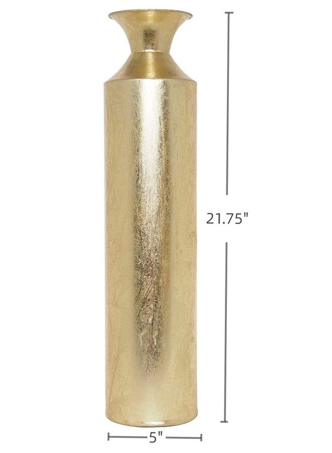 Hosley Decorative Gold Metal Tall Floor Vase. Ideal Gift For Weddings Party Spa Reiki Meditation Settings O5 (21.75" High) - Image 3