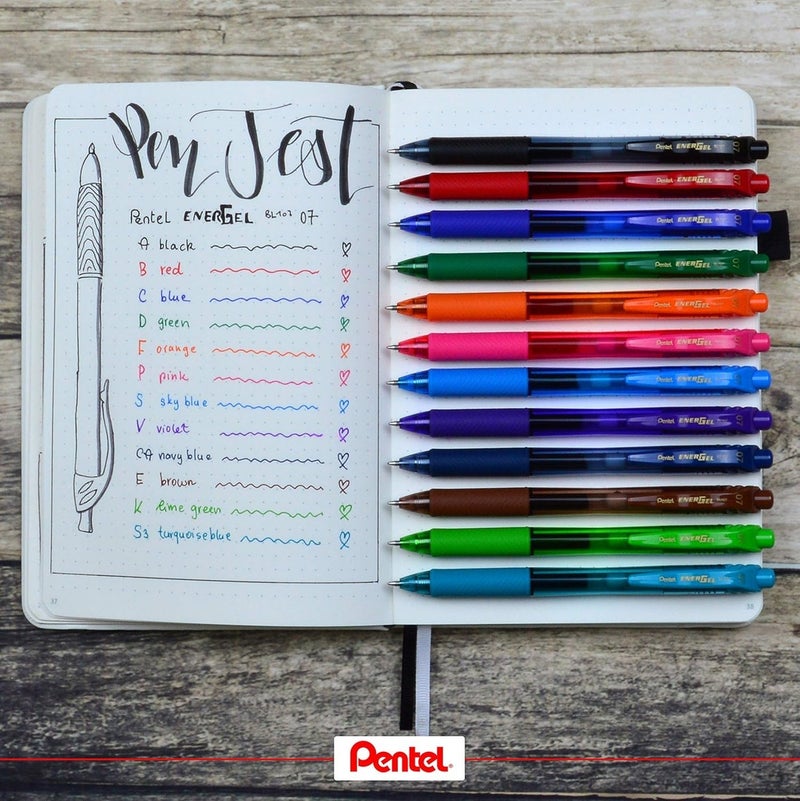 Pentel Energel X Roller Ball Gel Pen - Blue Ink - Image 5