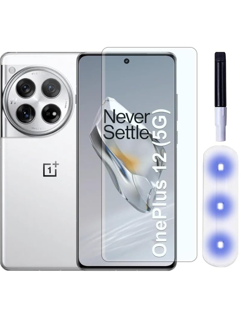 MIGOFAST Screen Protector for OnePlus 12 UV Tempered Glass, Film HD Screen Saver, 9H Hardness, Bubble-free Screen Replacement Protector Film - Image 1