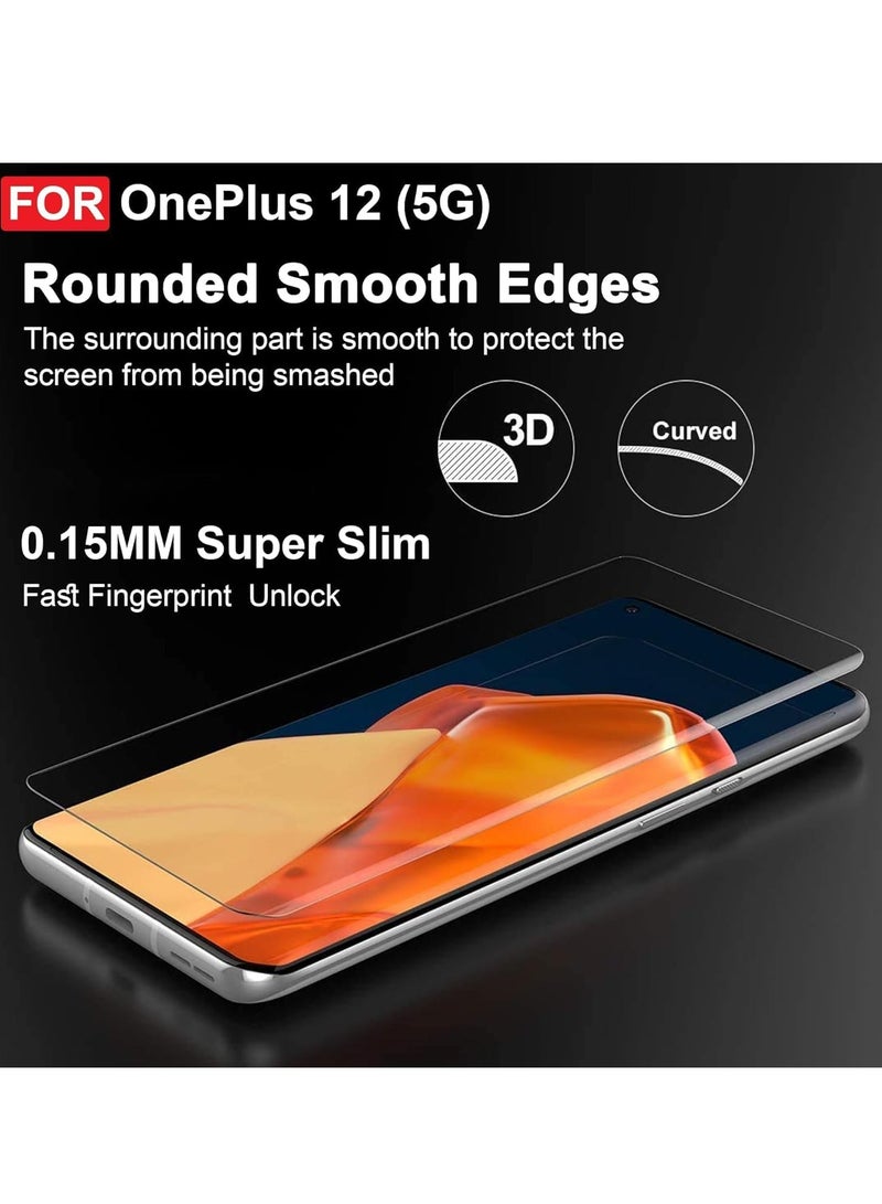 MIGOFAST Screen Protector for OnePlus 12 UV Tempered Glass, Film HD Screen Saver, 9H Hardness, Bubble-free Screen Replacement Protector Film - Image 2