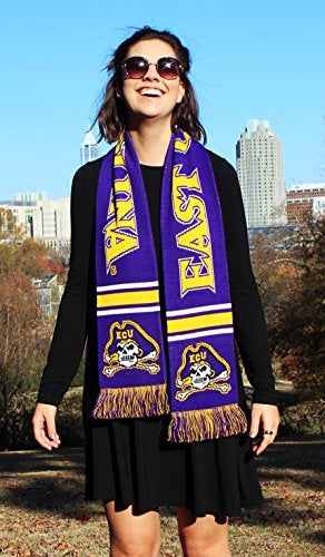 Tradition Scarves East Carolina Pirates Scarf - ECU Pirates Classic Purple Knitted - Image 2