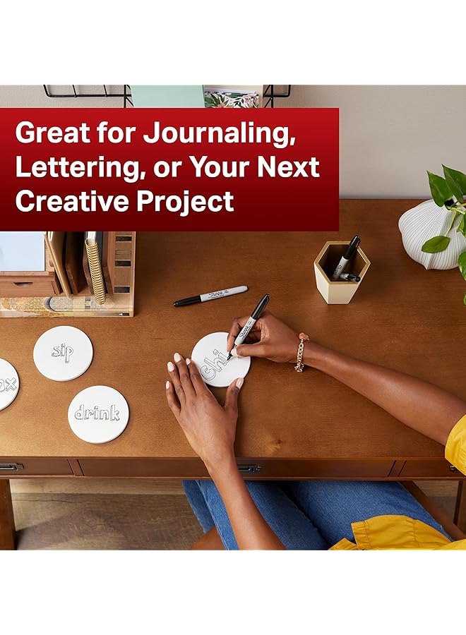 Sharpie Permanent Markers Fine Point Black 24 Count - Image 5