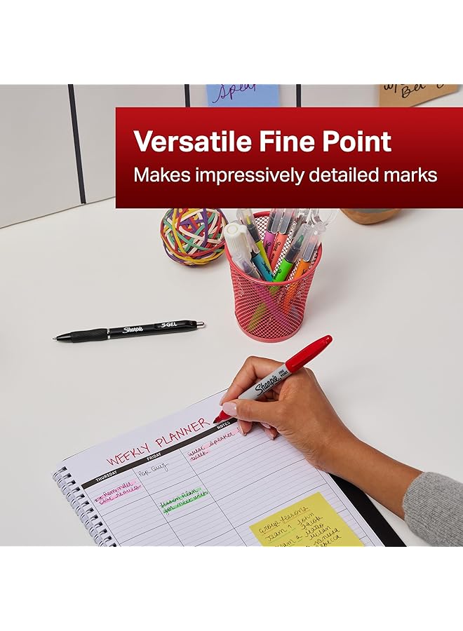 Sharpie Permanent Markers Fine Point Black 24 Count - Image 3