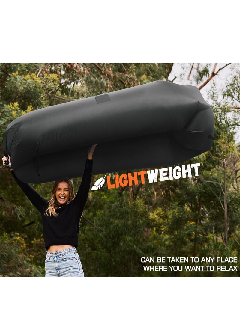 Arabest كرسي استرخاء هوائي قابل للنفخ - ملحقات التخييم والشاطئ - أريكة محمولة مقاومة للماء للمشي لمسافات طويلة والنزهات والأنشطة الخارجية والمهرجانات الموسيقية والفناء الخلفي - أرجوحة هوائية خفيفة الوزن وسهلة التركيب - Image 3