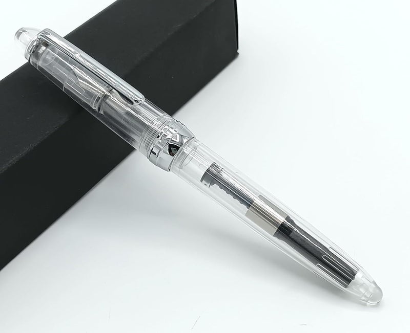 Goldleaf Jinhao 992 Transparent White Extra Fine Nib Fountain Pen With Converter - Image 3