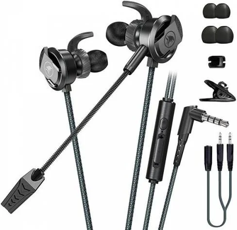بولهاموبيل Polham 3.5mm Dual Microphone Gaming Headset Pubg Headset Gaming Headset Gaming Headset