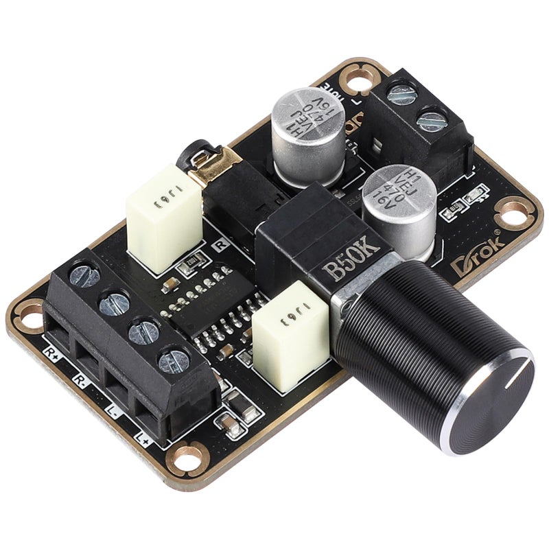 DROK 5W+5W Mini Audio Amplifier Board PAM8406 DC 5V Digital Stereo Power Amp 2.0 Dual Channel Class D Amplify Module for Speaker Sound System DIY - Image 1
