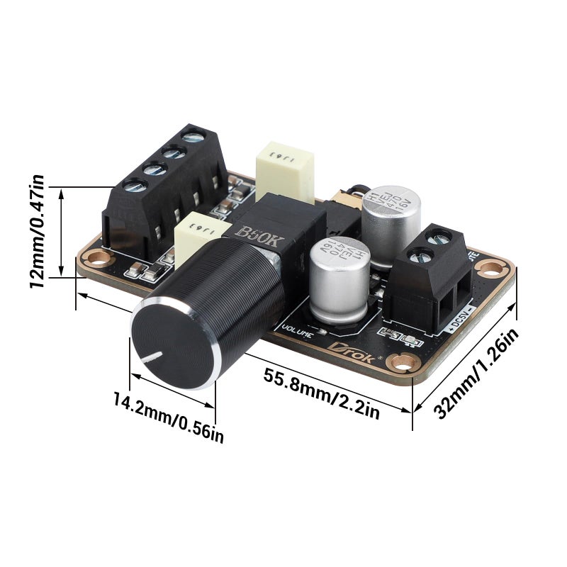DROK 5W+5W Mini Audio Amplifier Board PAM8406 DC 5V Digital Stereo Power Amp 2.0 Dual Channel Class D Amplify Module for Speaker Sound System DIY - Image 4