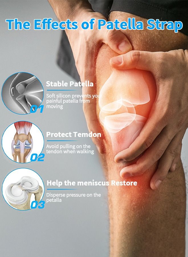 GROIC Professional Knee Brace, Knee Braces for Knee Pain, Compression Knee Sleeve with Patella Gel Pad & Side Stabilizers for Pain Relief, Running, Workout, Arthritis, Joint Recovery - Image 3