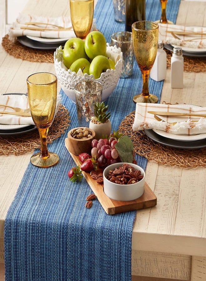 DII Variegated Tabletop Collection, Table Runner, 13x72, Nautical Blue - Image 4