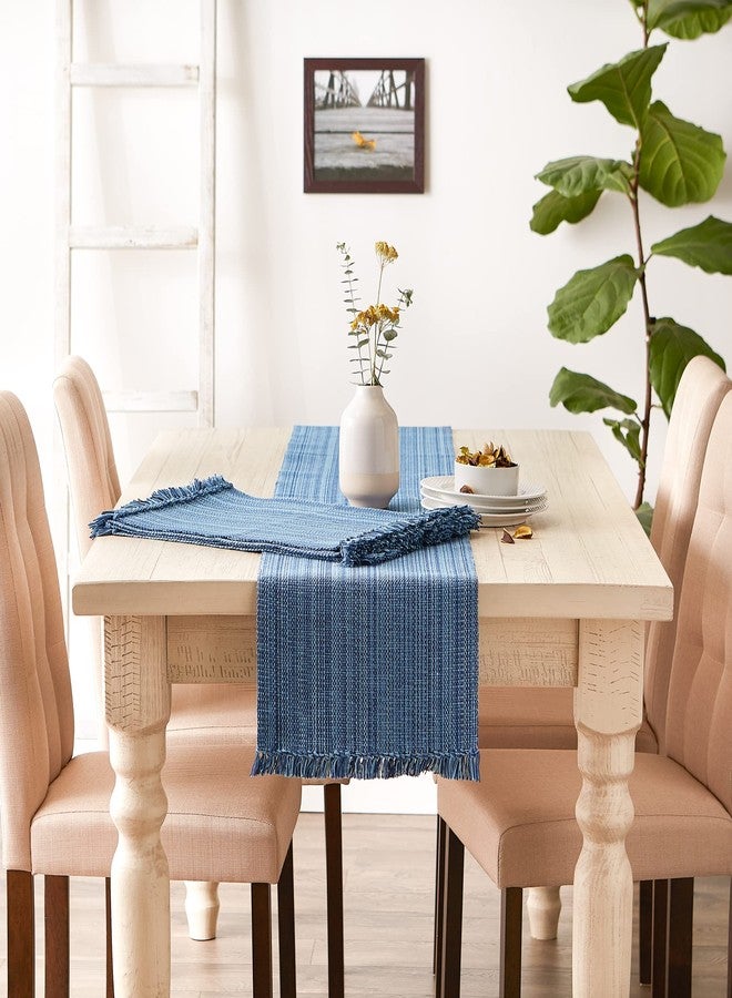 DII Variegated Tabletop Collection, Table Runner, 13x72, Nautical Blue - Image 5
