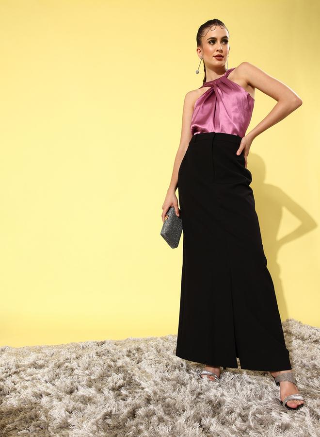 Mish Women Pink Satin Sleeveless Top - Image 5