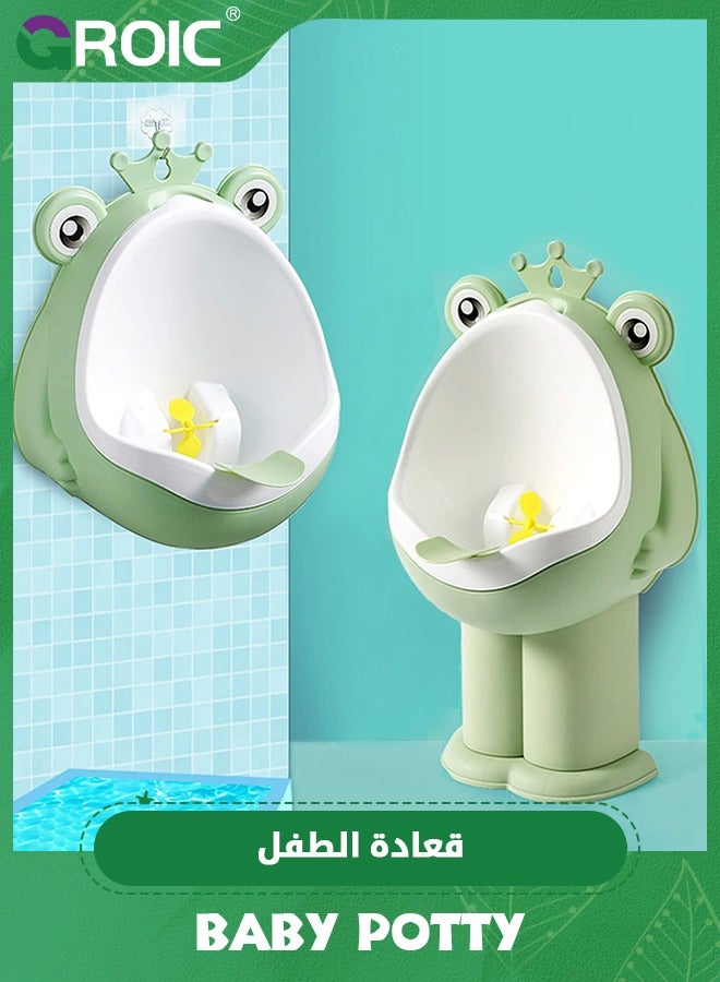GROIC Frog Pee Training,Potty Training Urinal for Boys Kids,Standing Urinal Wall-Mounted Toilet with Funny Aiming Target - Image 1