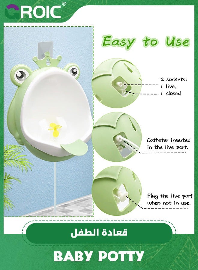 GROIC Frog Pee Training,Potty Training Urinal for Boys Kids,Standing Urinal Wall-Mounted Toilet with Funny Aiming Target - Image 5