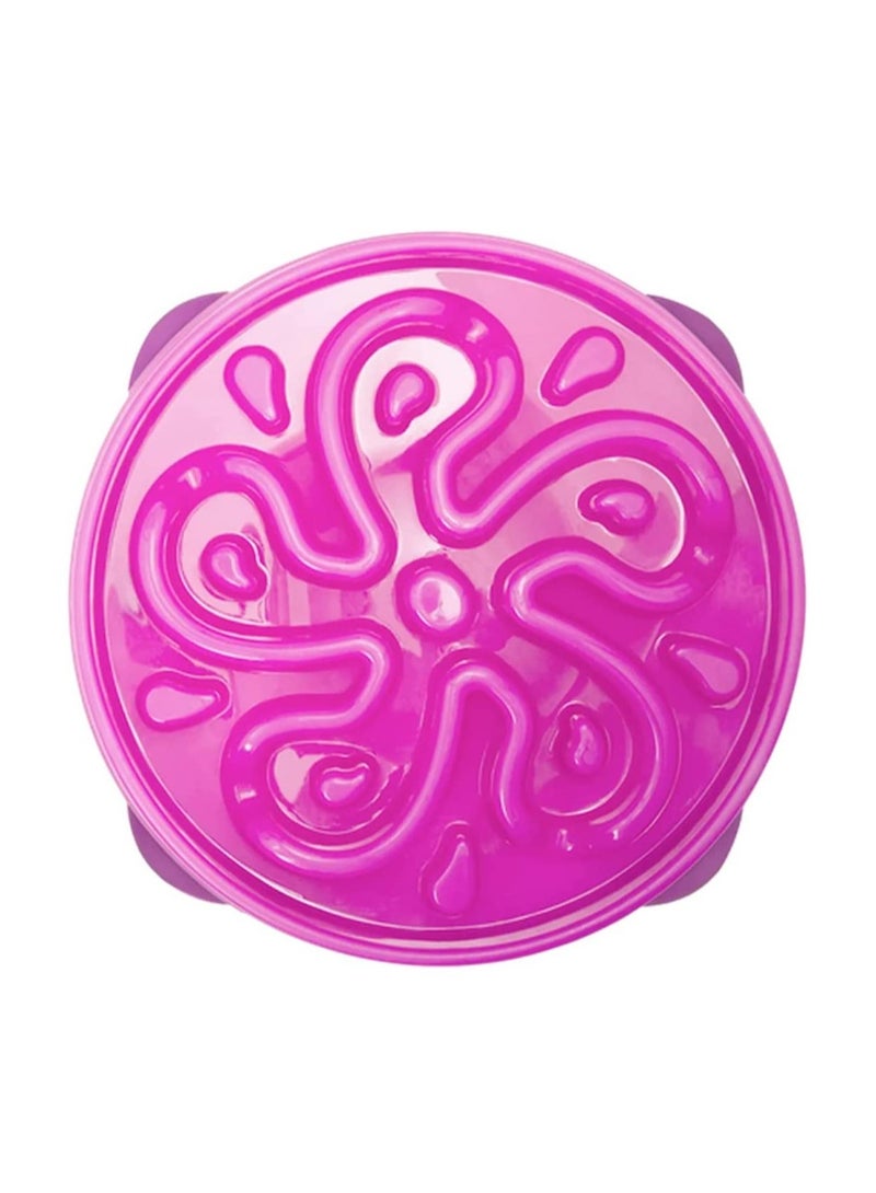 Barakah Slow Feeder Fun Feeder Dog Bowl Without Suffocation Slow Feeder Expansion Stop Dog Food Water Bowl With Interesting Pattern (Purple) - Image 1