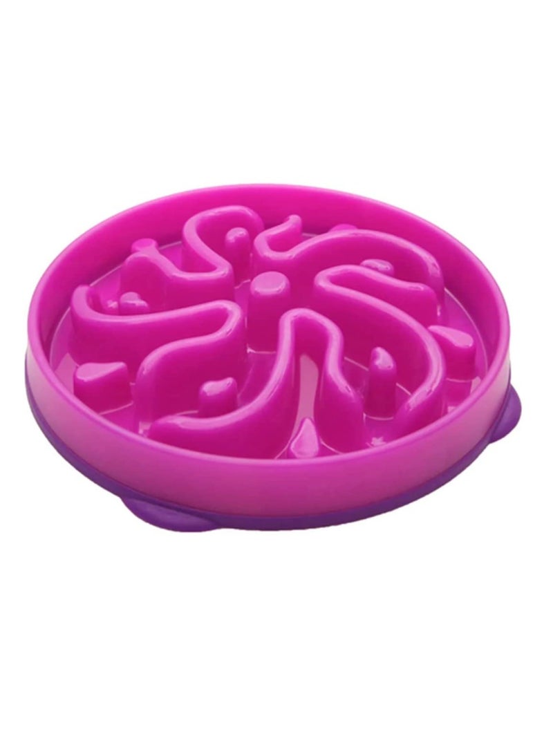 Barakah Slow Feeder Fun Feeder Dog Bowl Without Suffocation Slow Feeder Expansion Stop Dog Food Water Bowl With Interesting Pattern (Purple) - Image 2
