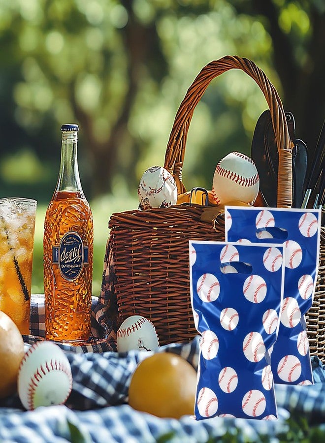 Hazyore 50 Baseball Gift Bags, Baseball Themed Party Snack Bags, Baseball Style Sports Party Bags, Holiday Birthday Decorations, Blue Casual Paper Bags - Image 5