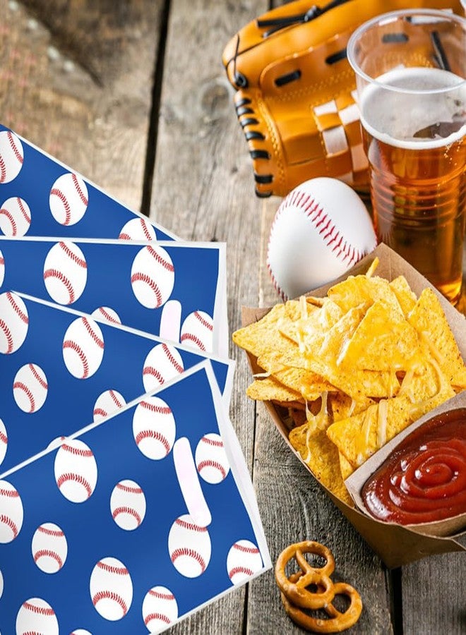 Hazyore 50 Baseball Gift Bags, Baseball Themed Party Snack Bags, Baseball Style Sports Party Bags, Holiday Birthday Decorations, Blue Casual Paper Bags - Image 3