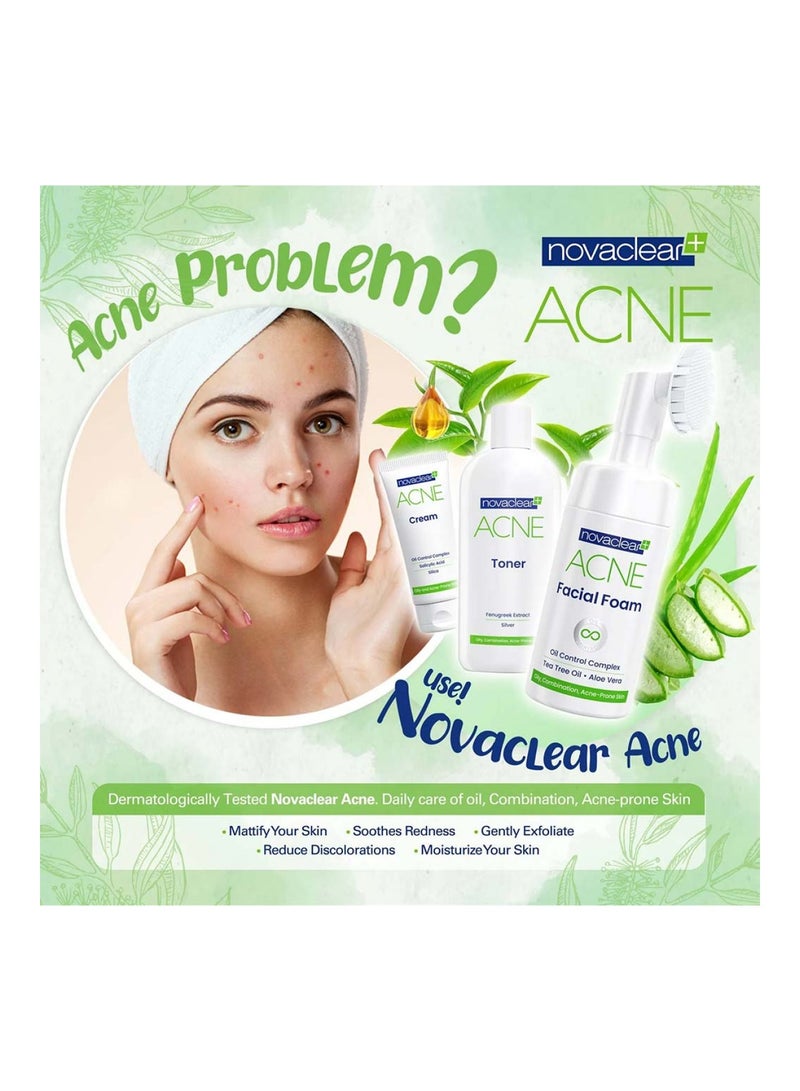 novaclear Acne Kit With Acne Facial Foam 100ml + Acne Toner 150ml + Acne Cream For Oily, Combination And Acne-Prone Skin 40ml - Image 5