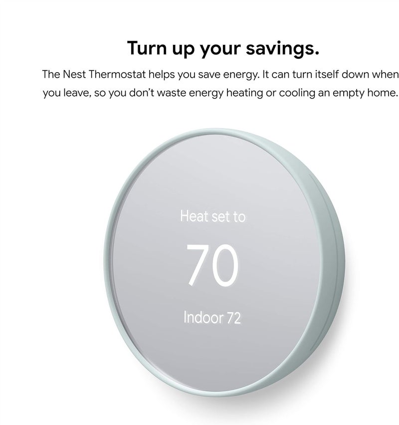 Google Nest Thermostat - Smart Thermostat for Home - Programmable Wifi Thermostat - Fog - Image 2