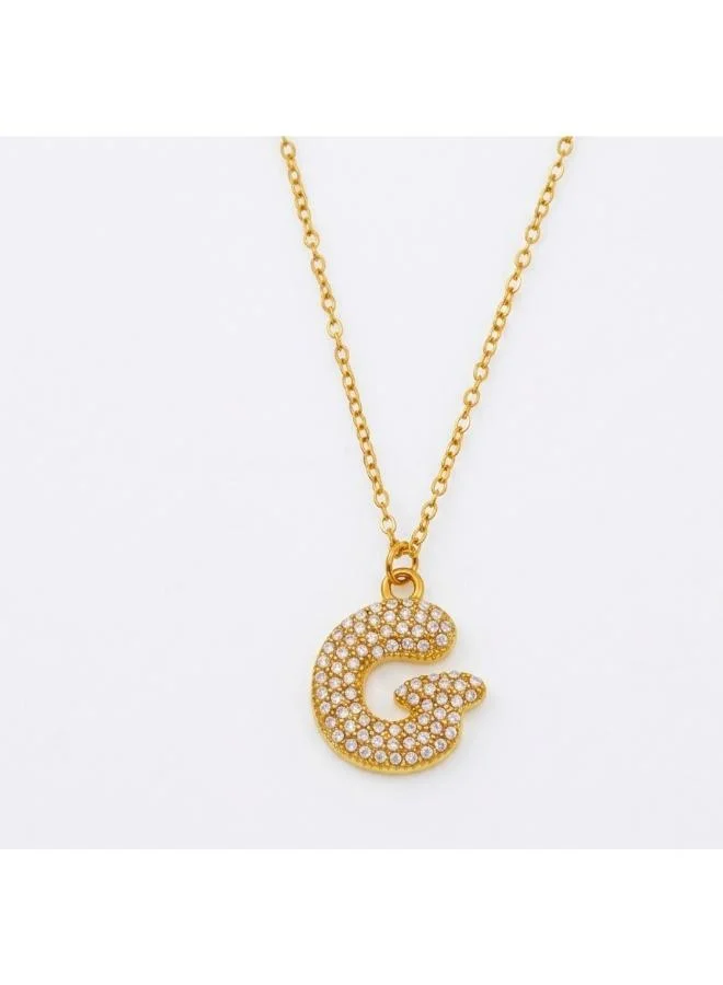 روفو Letter G Bubble Initial Necklace