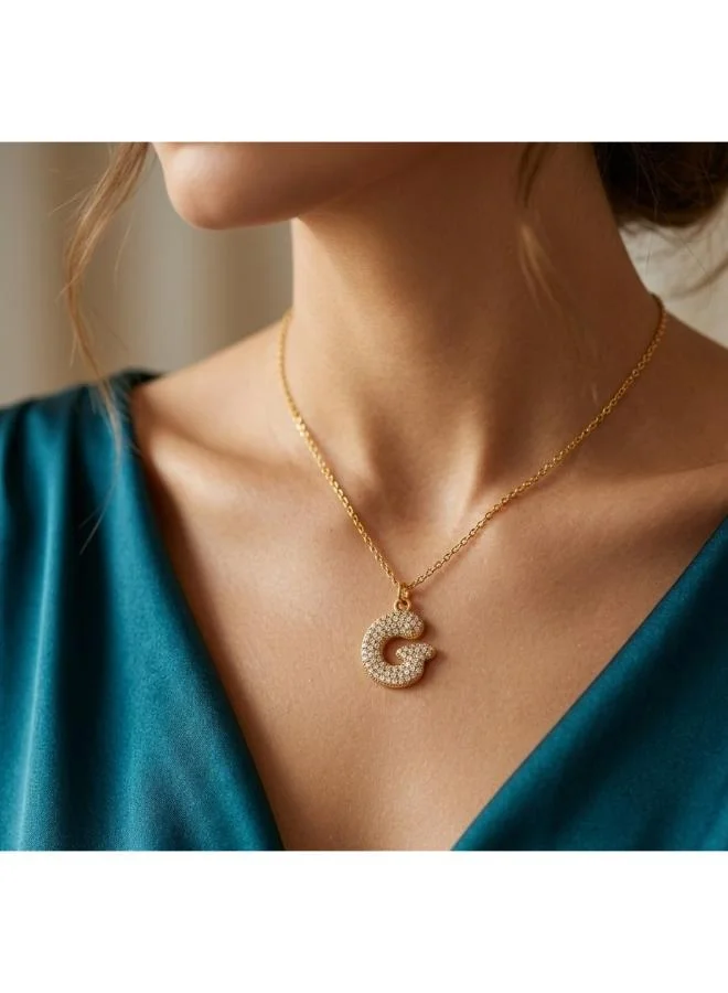 روفو Letter G Bubble Initial Necklace