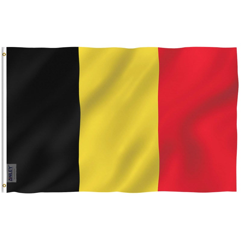 ANLEY Fly Breeze 3x5 Foot Belgium Flag Vivid Color and Fade Proof Canvas Header and Double Stitched Belgian National Flags Polyester with Brass Grommets 3 X 5 Ft - Image 2