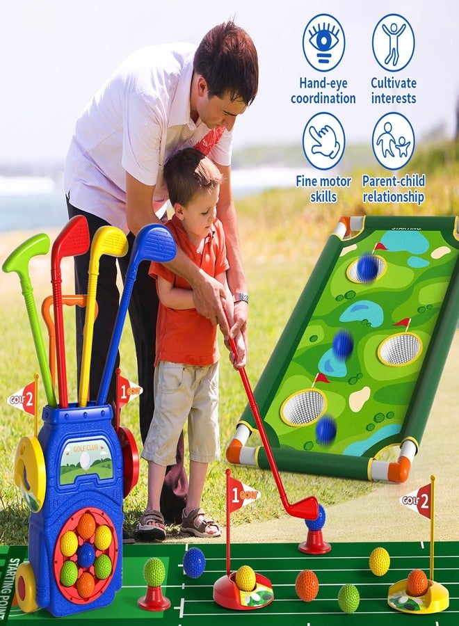 WATUDOU Toddler Golf Set Toys for Kids, Kids Toddler Golf Clubs with 7 Balls, Putting Mat & Golf Board, Toys Gifts for 3 4 5 6 Year Old Boys, Christmas Birthday Gifts for 3 4 5 6 Year Old Boy Kids - Image 2