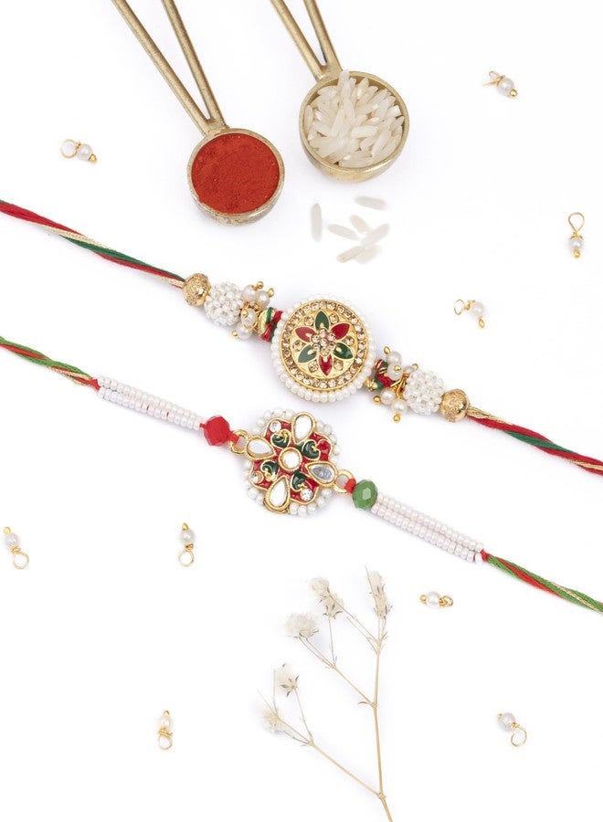 DORE Rakhi For Bhaiya Rakhi For Brother Rakhi For Brother Set Of 2 Rakhi For Brother Pack Of 2 Rakhi Combo Set Of 2 Bhaiya Rakhi Rajputana Couture Rakhi Set Of 2 For Men - Image 2