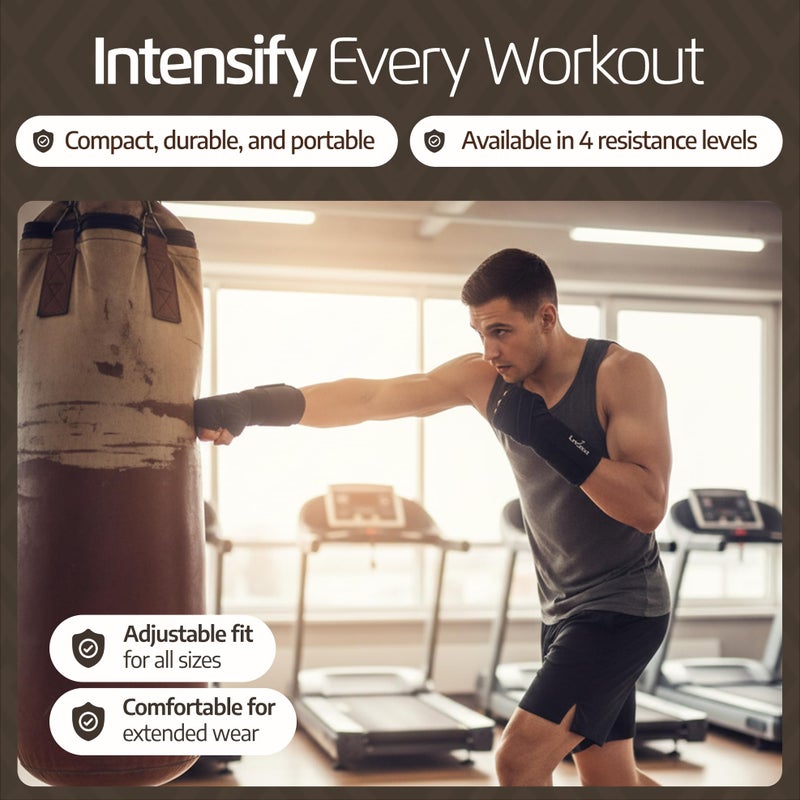 LoGest Wrist Weight with Thumb Loops & Hook-and-Loop Closures - 1lb, 2lbs, 2.5lbs, 3lbs - Sold in Pairs - Comfortable & Secure Neoprene Wrist Weights for Walking, Running, Cardio, Physical Therapy (2LB Pair Black) - Image 2