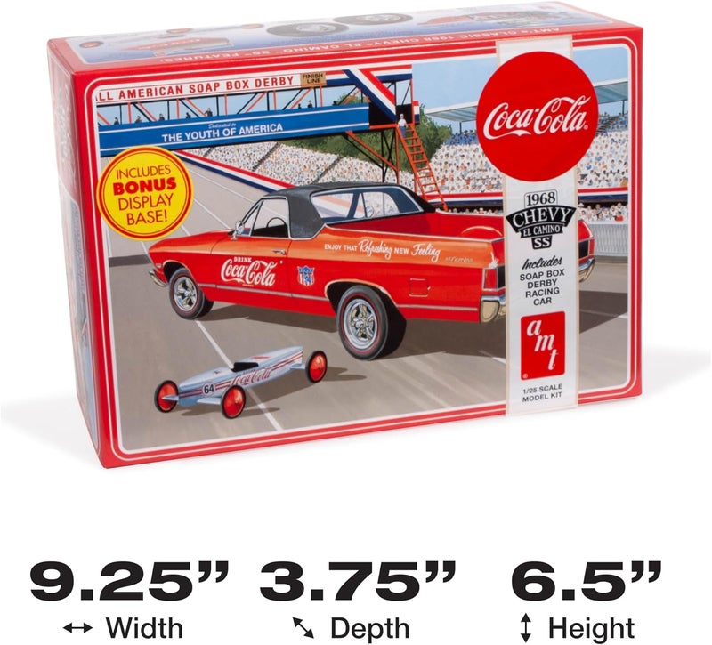 AMT1362 CocaCola 1968 Chevy El Camino SS 125 Model Kit - Image 5