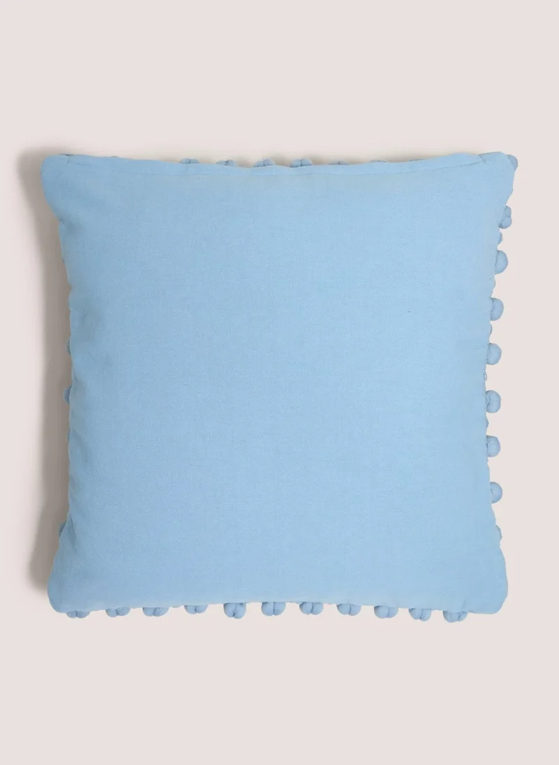 Matalan Blue Bobble Cushion