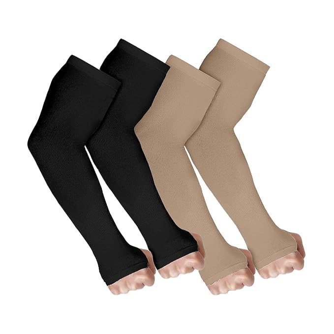 Fuelbyte UV Protection Hand Gloves for Sun Protection - Arm Sleeves for Men & Women, Perfect for Bike Riding, Summer, and Outdoor Sports - Full Hand Gloves, Sun Gloves, Cooling Sleeves