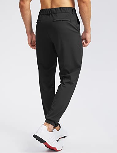 Soothfeel Men's Golf Joggers Pants with 5 Pockets Slim Fit Stretch Sweatpants Running Travel Dress Work Pants for Men(Black, XS - Image 3