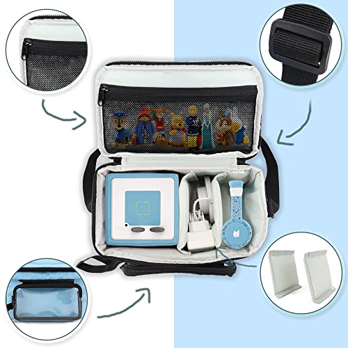 Annmore Carrying Case for Tonies Figures and Toniebox, Travel Bag with Removeable Clear Pocket for Tonies Characters, Blue - Image 2