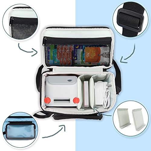 Annmore Carrying Case for Tonies Figures and Toniebox, Travel Bag with Removeable Clear Pocket for Tonies Characters, Blue - Image 3