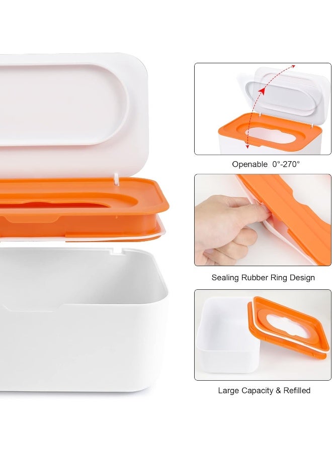 KALYLOC 8Pcs Baby Wipes Dispenser, Reusable Baby Wipe Holder Box and Portable Wet Wipes Pouch, Refillable Wipes Pouch Case Container with Lid for Bathroom Baby Nursery Kitchen Office Travel - Image 3
