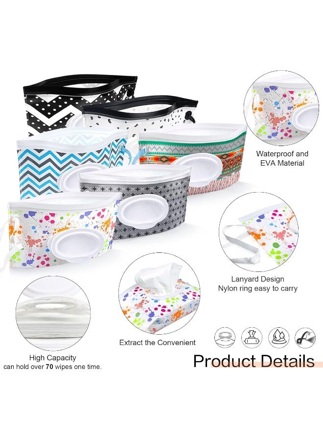 KALYLOC 8Pcs Baby Wipes Dispenser, Reusable Baby Wipe Holder Box and Portable Wet Wipes Pouch, Refillable Wipes Pouch Case Container with Lid for Bathroom Baby Nursery Kitchen Office Travel - Image 4