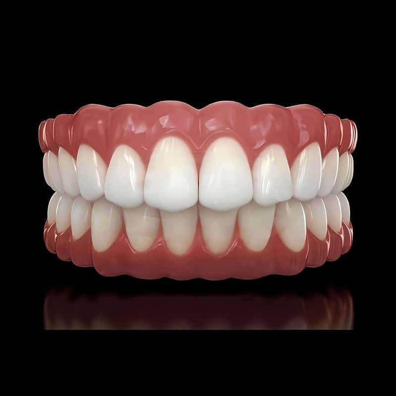Instant Plastic Temporary Dentures For Adults Unisex, Comfortable Speed Matching Natural Appearance, Tool-Free Installation, Suitable For Daily Wear, Party, Interview, Photography And All Seasons - Image 5