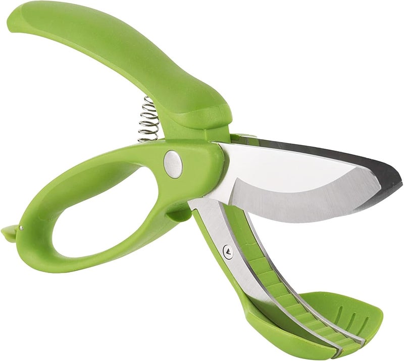 Trudeau Toss and Chop Salad Tongs Stainless Steel  MultiFunction Salad Servers for Easy Tossing Chopping and Mixing  Durable and Ergonomic Design for Kitchen Use - Image 1