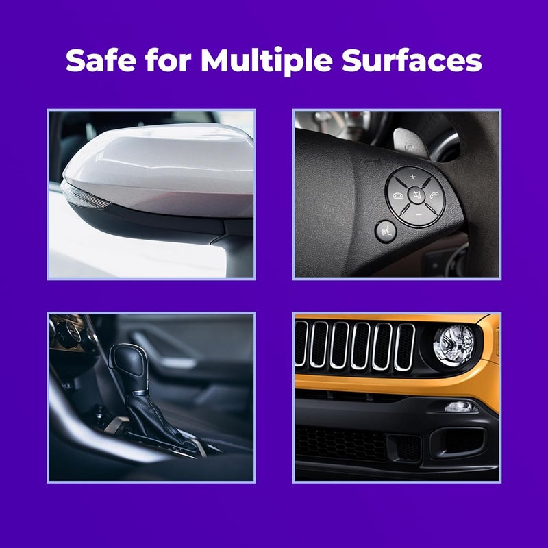 CleanCrown Plastic Restorer for Cars (8.45 fl oz), User Friendly Car Trim Restorer, Quick Plastic Trim Restorer with Free Sponge Applicator, Restores Faded Car Plastics, Bumpers & Against UV Rays - Image 5
