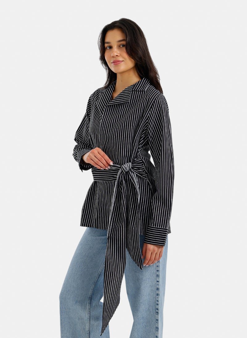 Carina Striped Belted Shirt - Image 3
