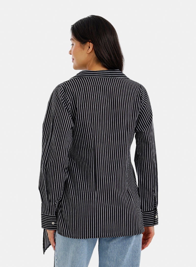 Carina Striped Belted Shirt - Image 4